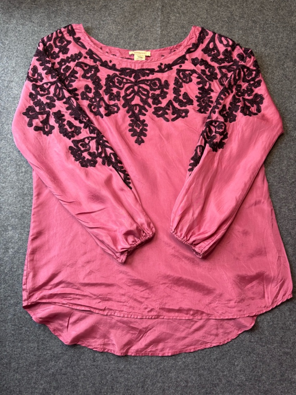 Sundance 100% Silk Embroidered Top